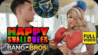 BANGBROS Hálózat Bombázó Milfje Vadul Cidázza Mostohafia Nagy Farkát Halloween Előtt